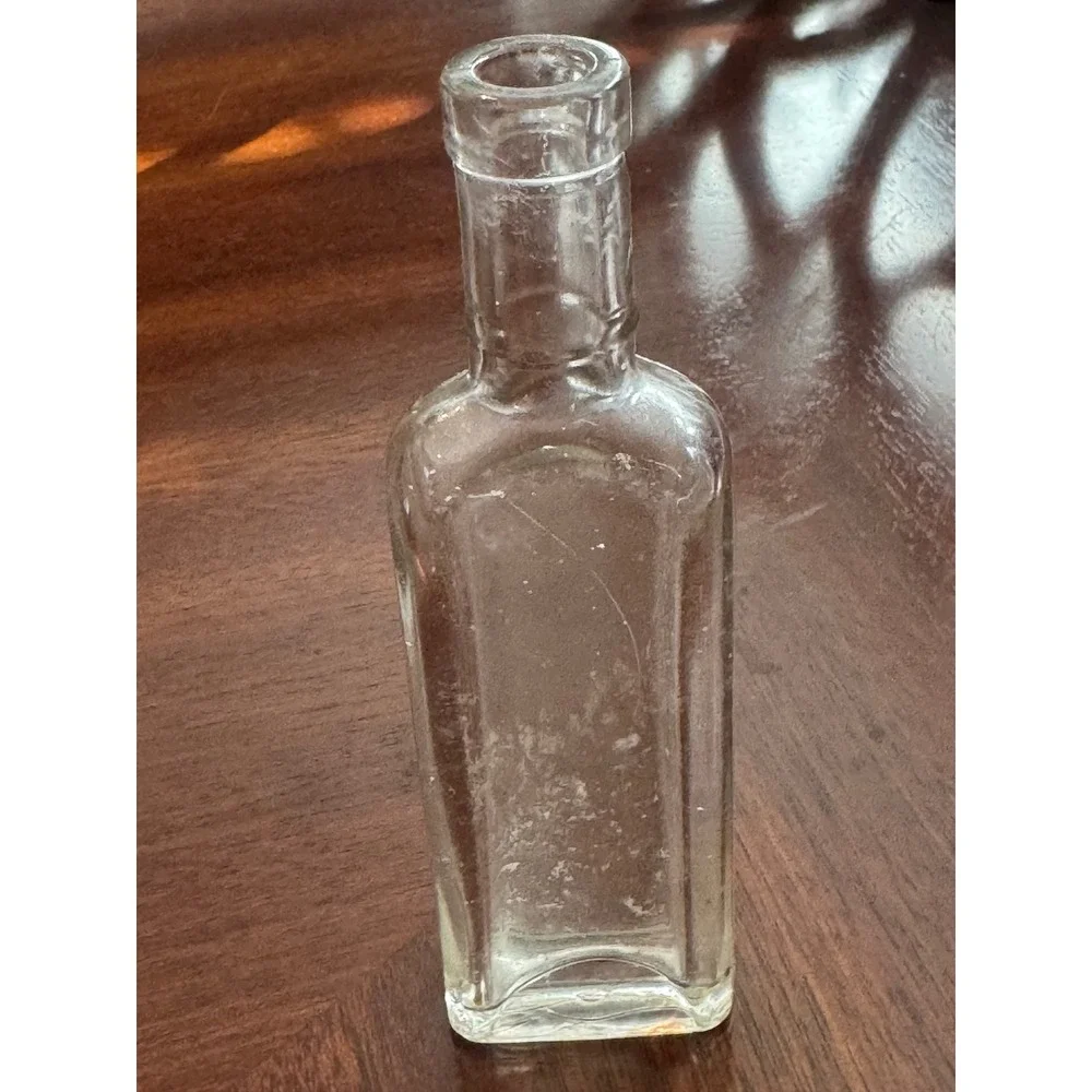Antique VTG Apothecary Clear Glass Bottle Trio Hazel Atlas Lot set of 3 decor